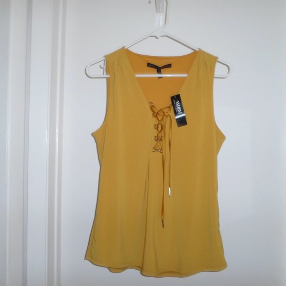 Honey Citrine - White House Black Market MJ Lace Up Tank - Picture 5 of 5